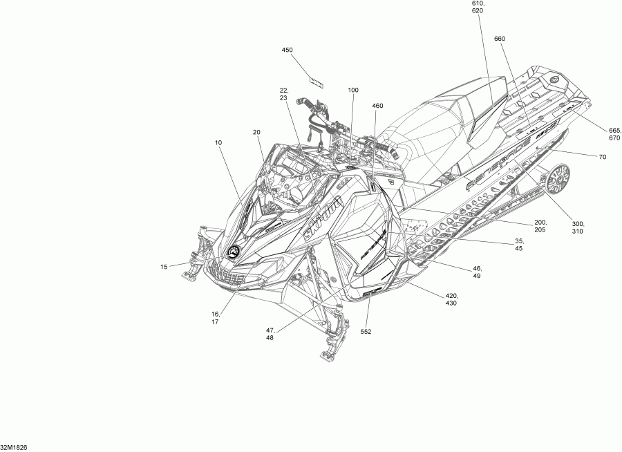 Ski-doo RENEGADE 600 ACE, 2018 - Decals Renegade 600 Ace Package Sport