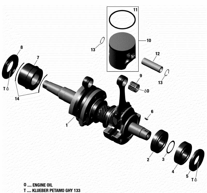  Skidoo - Crankshaft And Pistons