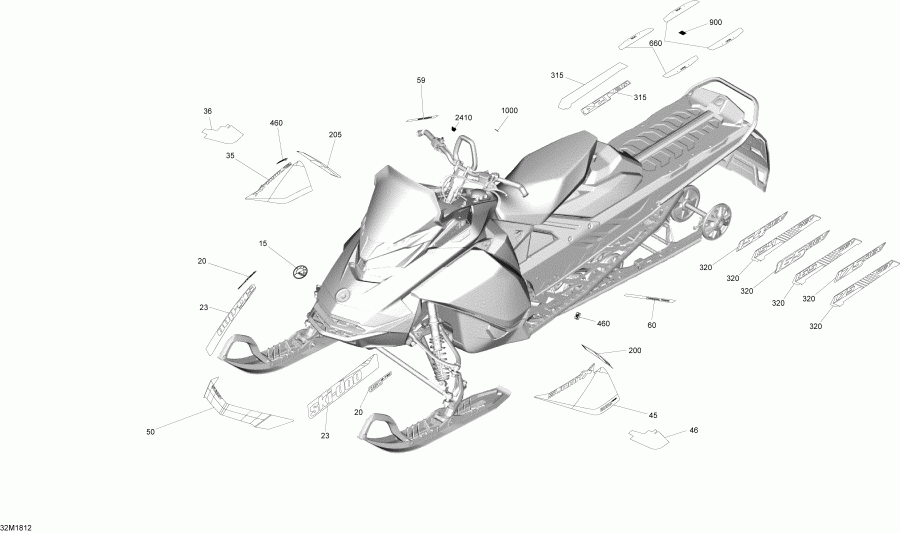 ��������  ����������� SUMMIT 850 E-TEC, 2018 - Decals Summit Package X