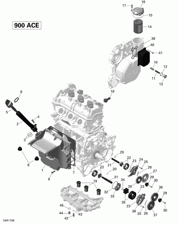  Skidoo  EXPEDITION LE/SE 900 ACE, 2018 - Engine Lubrication 900 Ace