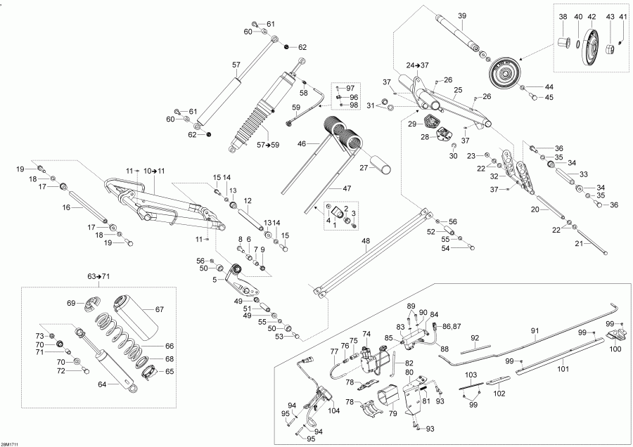 Skidoo  EXPEDITION LE/SE 900 ACE, 2018 - Rear Suspension B