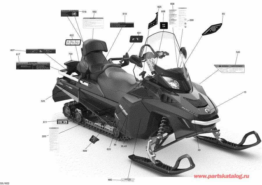  Skidoo EXPEDITION LE/SE 900 ACE, 2018 - Decals Expedition Le, Se 900 Ace