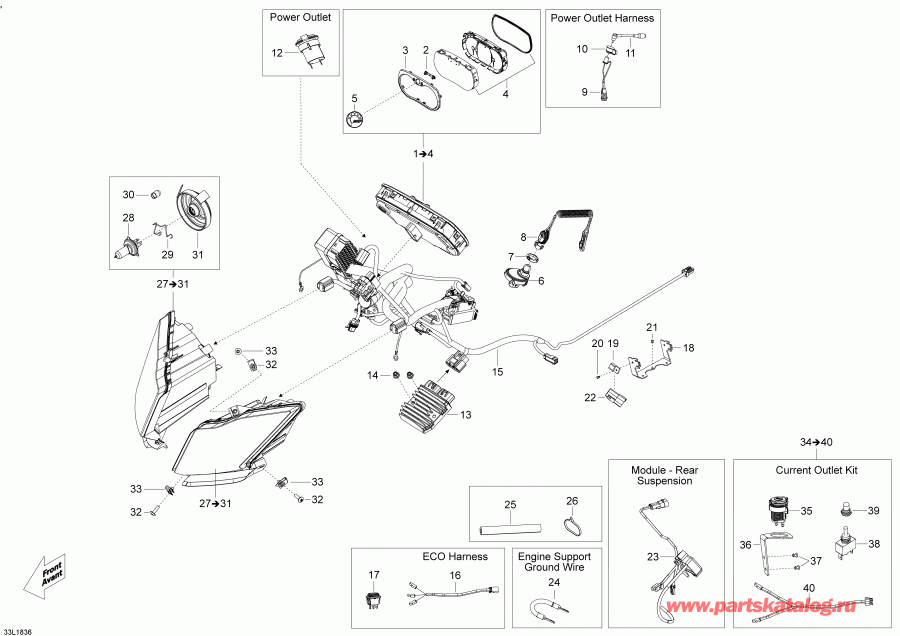 snowmobile  EXPEDITION LE/SE 900 ACE, 2018  - Electrical System