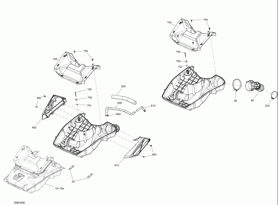 Skidoo - Air Intake Engine 1200 4-tec All Package