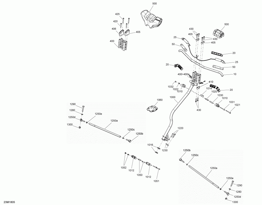 snowmobile - Steering Grand Touring 1200 4-tec