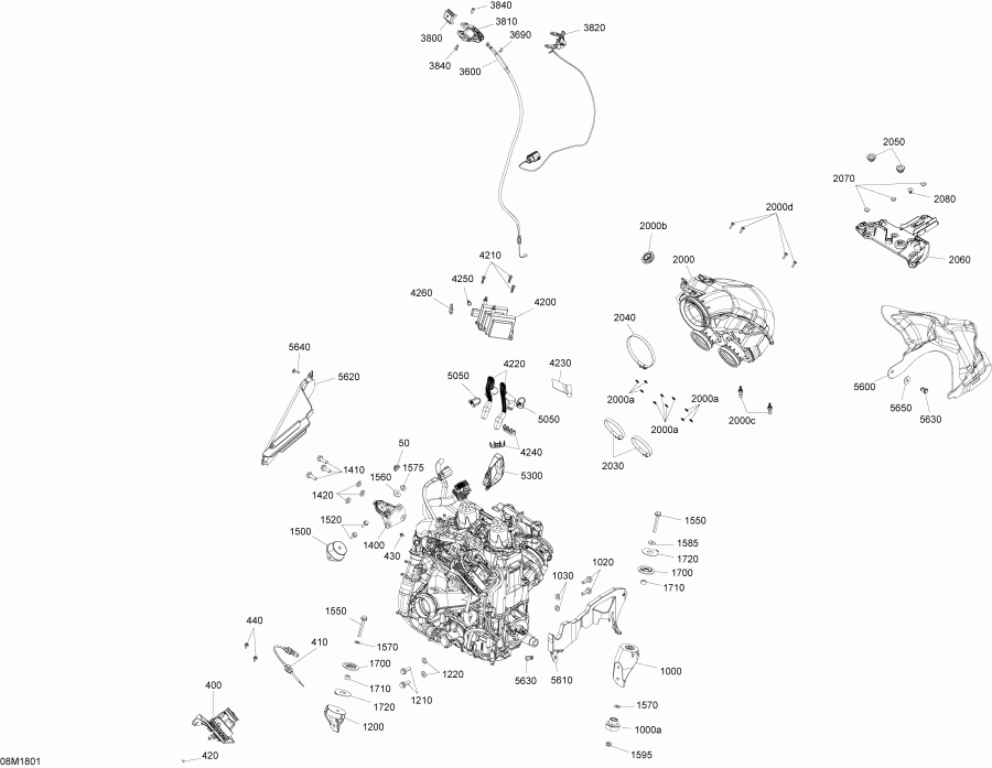  SKIDOO  MXZ 850 E-TEC, 2018 -  Mxz 850 E-tec