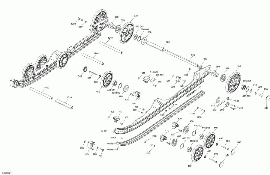  - Suspension Rear Mxz  850 E-tec Package Xrs Qas Inferior