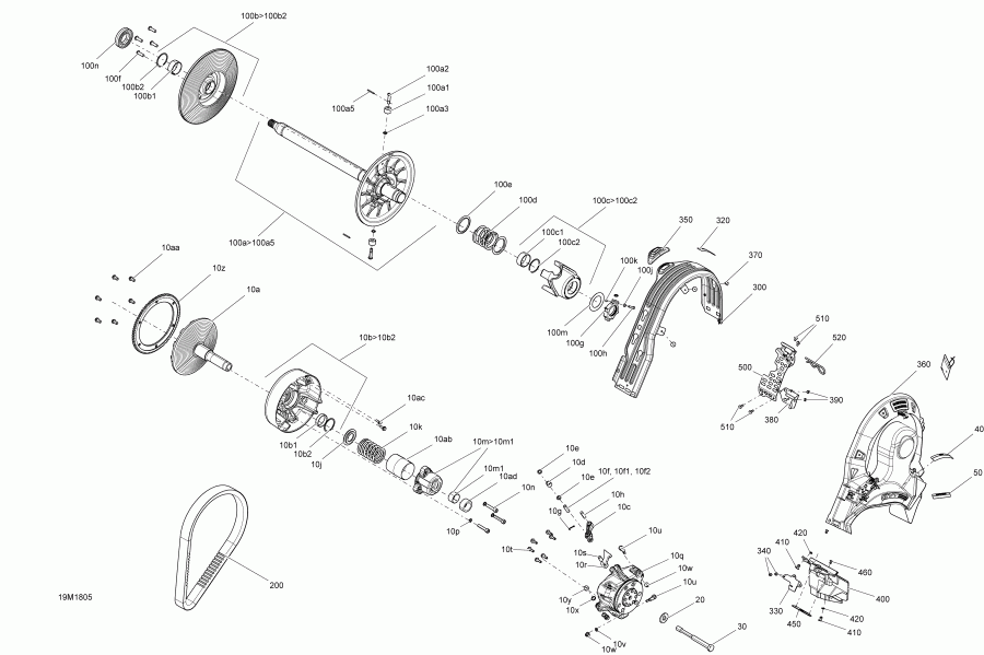  BRP SkiDoo - Pulley System Renegade 800r Etec