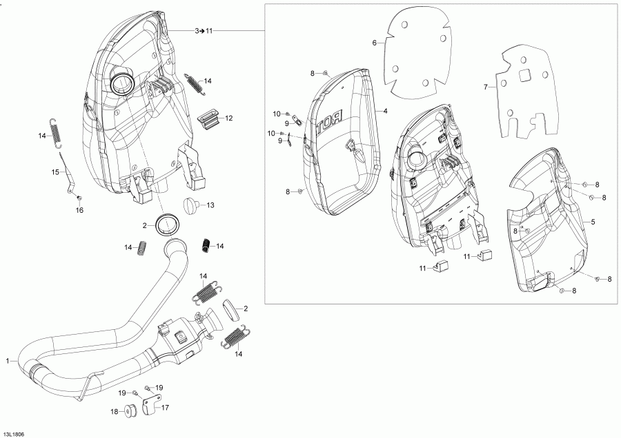 Skidoo SKANDIC 900 ACE, 2018 -  900 Ace