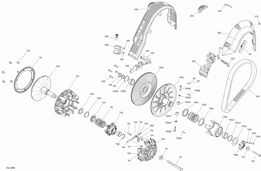 ski-doo TUNDRA WT 550F, 2018  - Pulley Tundra 550f