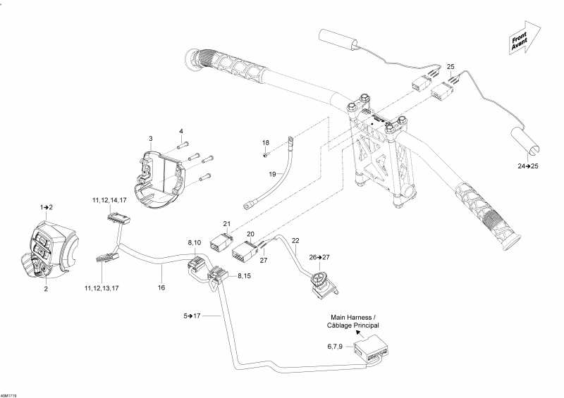 snowmobile  TUNDRA WT 550F, 2018  - Steering Wiring Harness 2018