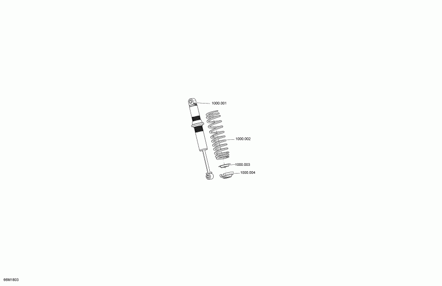  Skidoo - Front Shock Mxz Engine 1200 4-tec Package Blizzard