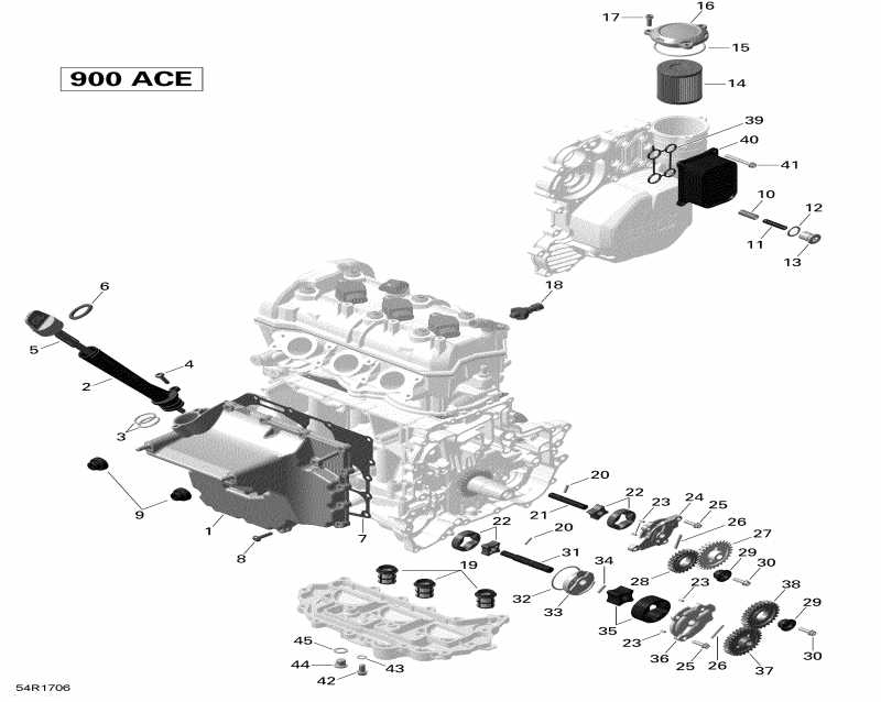  Skidoo RENEGADE 900 ACE, 2018 - Engine Lubrication 900 Ace