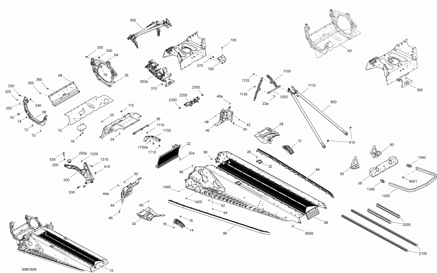  Ski Doo - Frame Engine 900 Ace Renegade All Package