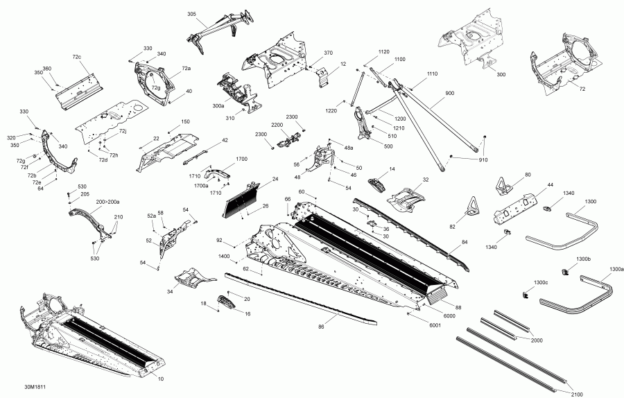  ski-doo - Frame Engine 1200 4-tec Renegade All Package