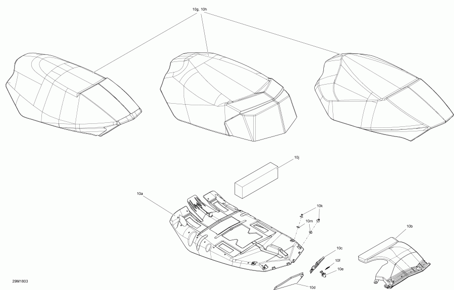 ski-doo RENEGADE 1200 4-TEC, 2018  - Seat Renegade 1200 4-tec