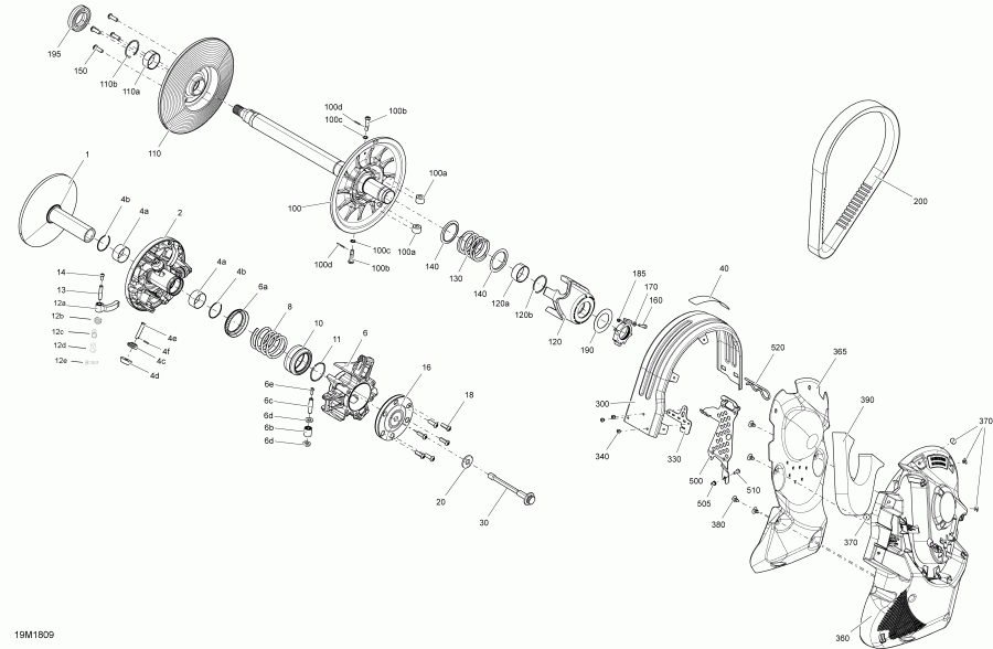  Ski Doo - Pulley Freeride 850 E-tec