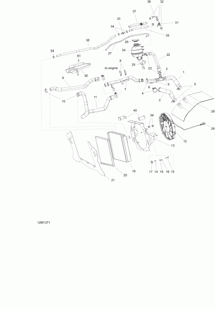  BRP SkiDoo  EXPEDITION LE 1200 XU, 2013 - Cooling System