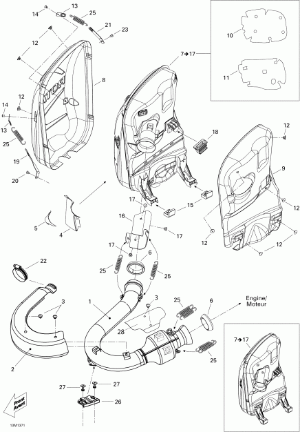 Skidoo EXPEDITION LE 1200 XU, 2013 ������ - Exhaust System