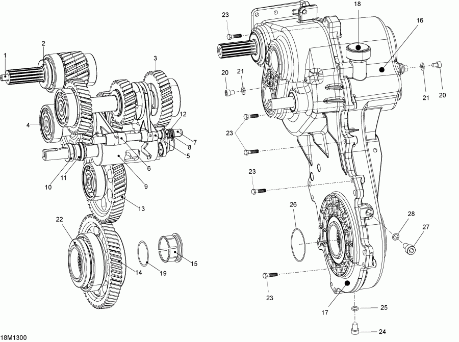  SkiDoo EXPEDITION LE 1200 XU, 2013 - Transmission