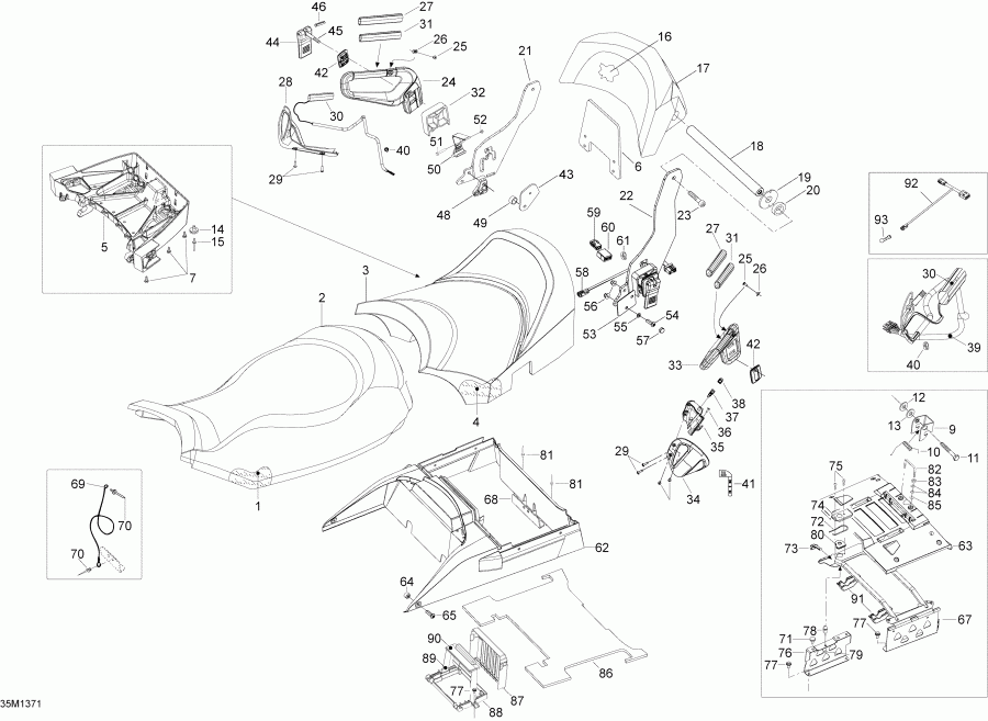 snowmobile SKIDOO ����������� EXPEDITION LE 1200 XU, 2013 - Seat