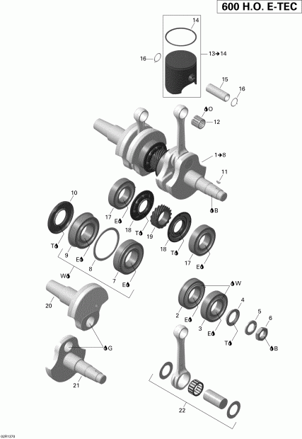 Skidoo - Crankshaft And Pistons