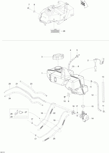 BRP SkiDoo EXPEDITION LE 600HOE, REV XU, 2013 ������ - Oil System