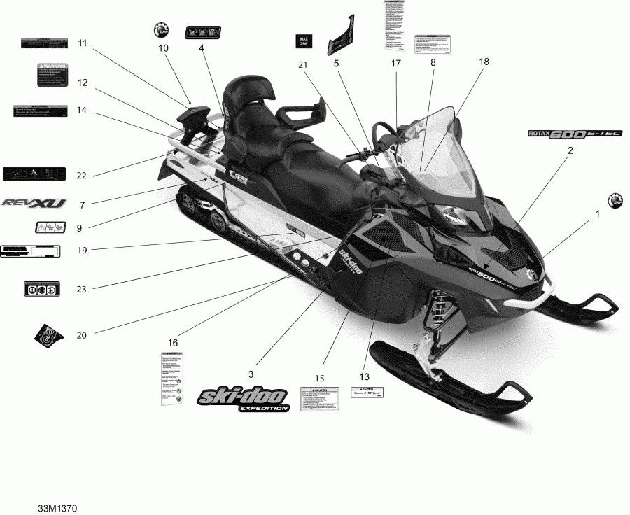 Skidoo  EXPEDITION LE 600HOE, REV XU, 2013 - Decals