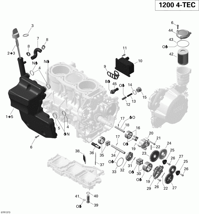 Skidoo EXPEDITION SE 12004TEC, REVXU, 2013 - Engine Lubrication