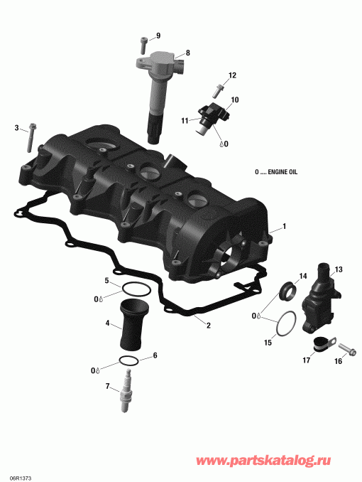snowmobile SKIDOO  EXPEDITION SE 12004TEC, REVXU, 2013 - Valve Cover