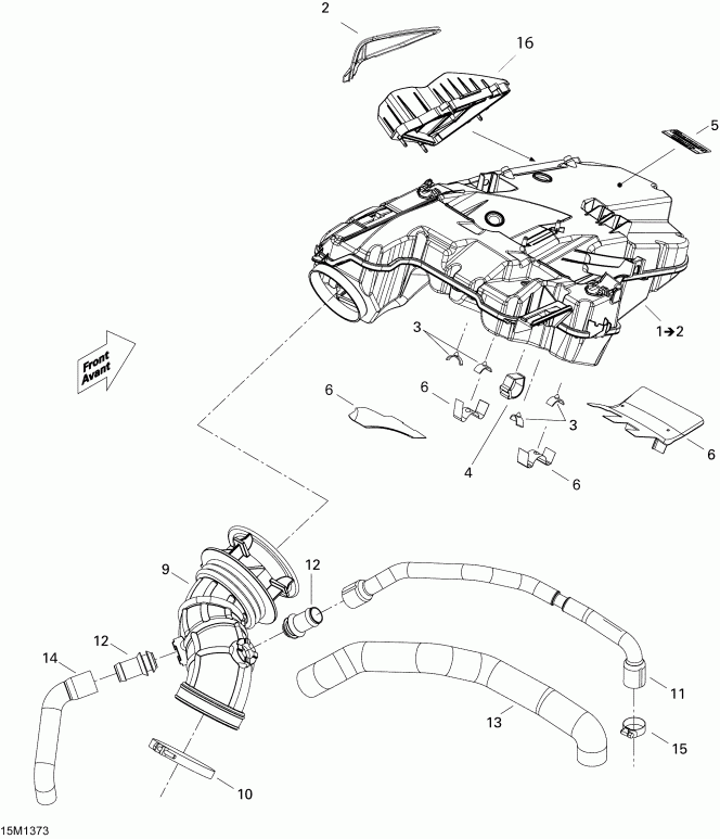  ski-doo  EXPEDITION SE 12004TEC, REVXU, 2013 - Air Intake System