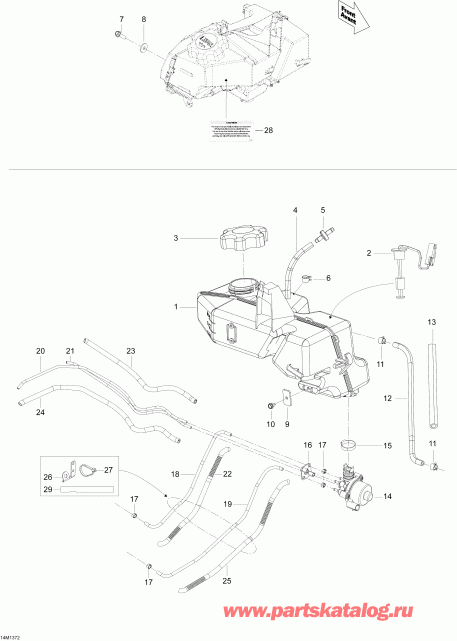  Skidoo EXPEDITION SE 600HOE, REV XU, 2013  - Oil System
