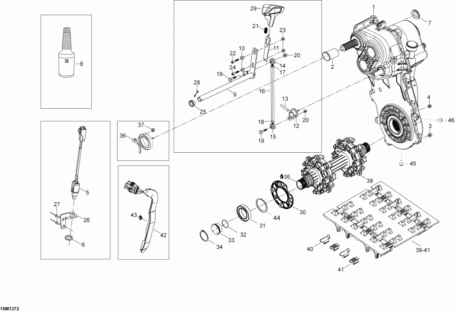 snowmobile SkiDoo  EXPEDITION SE 600HOE, REV XU, 2013 - Drive System