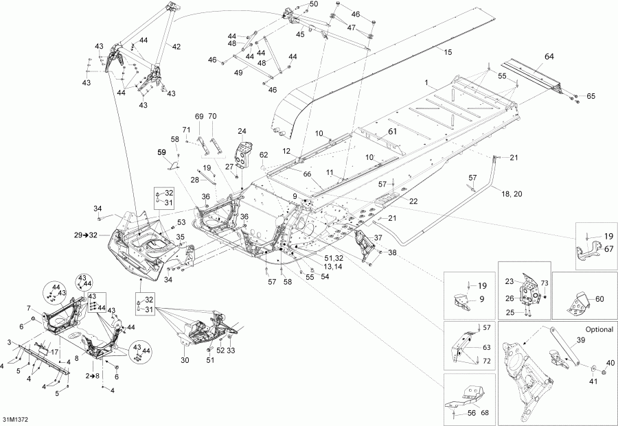 BRP EXPEDITION SE 600HOE, REV XU, 2013 - Frame