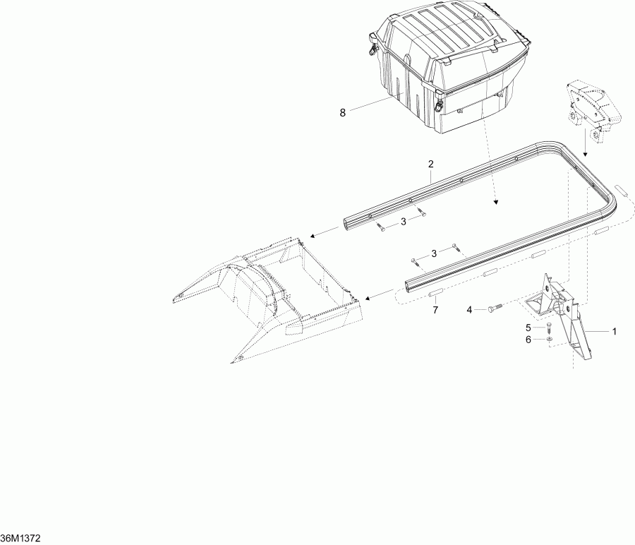 snowmobile Ski Doo EXPEDITION SE 600HOE, REV XU, 2013  - Luggage Rack