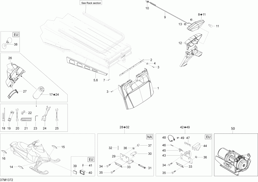 Ski Doo EXPEDITION SE 600HOE, REV XU, 2013  - Utilities