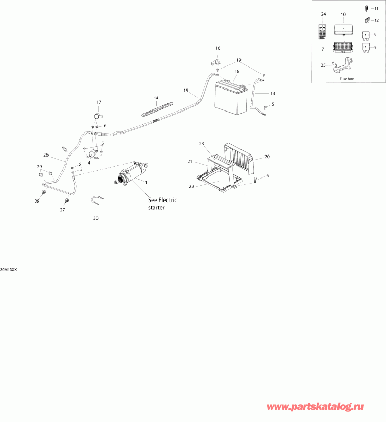  BRP  EXPEDITION SE 600HOE, REV XU, 2013 - Battery  