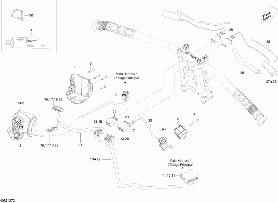   EXPEDITION SE 600HOE, REV XU, 2013 - Steering Wiring Harness