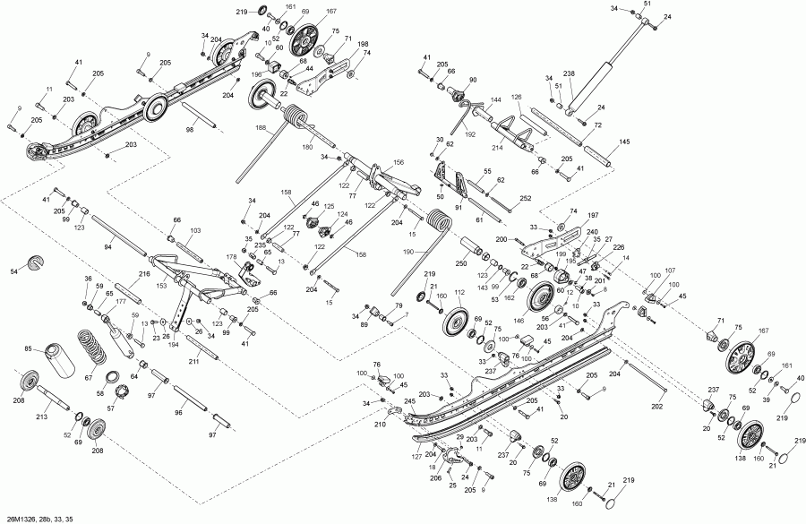  Ski-doo EXPEDITION SPORT 550F XP, 2013  - Rear Suspension