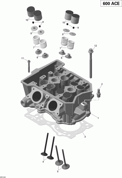  Ski-doo  EXPEDITION SPORT 600 ACE (4-TEMPS) XP, 2013 - Cylinder Head