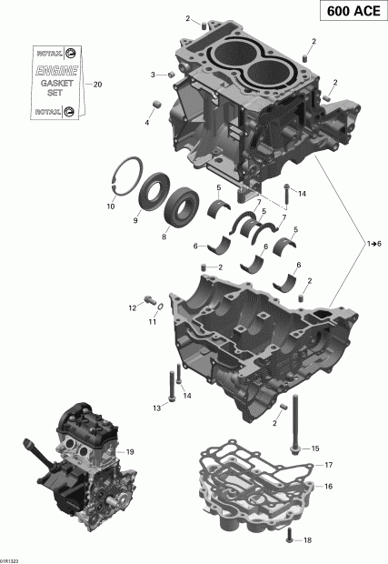 EXPEDITION SPORT 600 ACE (4-TEMPS) XP, 2013  - Engine Block