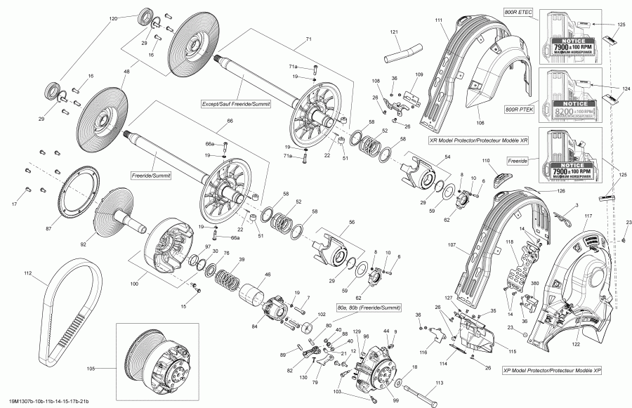 snowmobile ski-doo - Pulley System