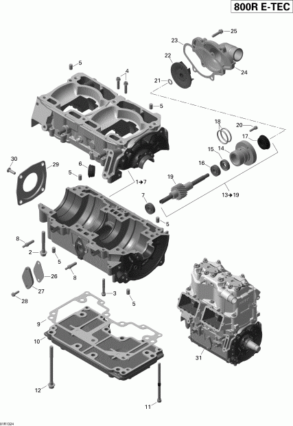  - Crankcase And Water Pump