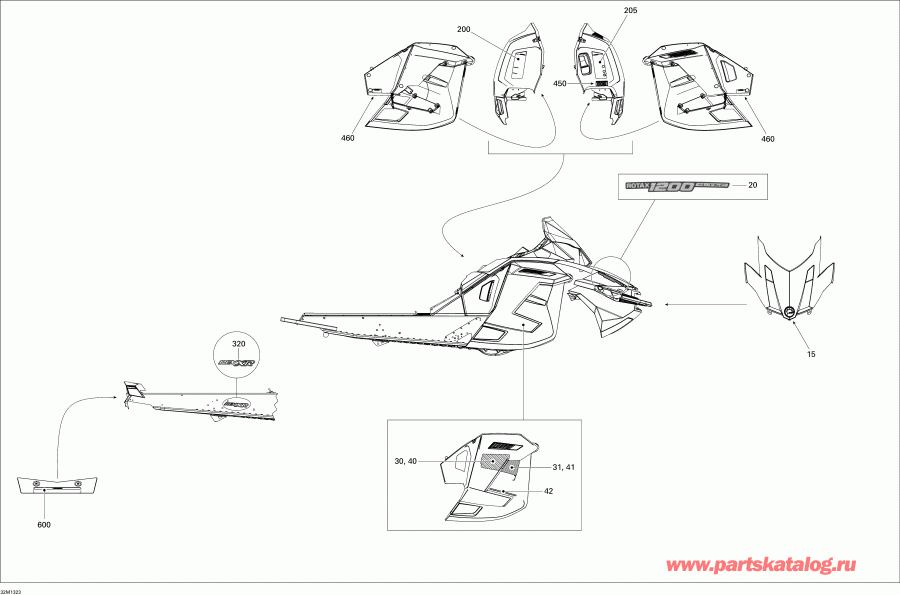  Skidoo GRAND TOURING LE & SE 1200 XR, 2013 -  Le