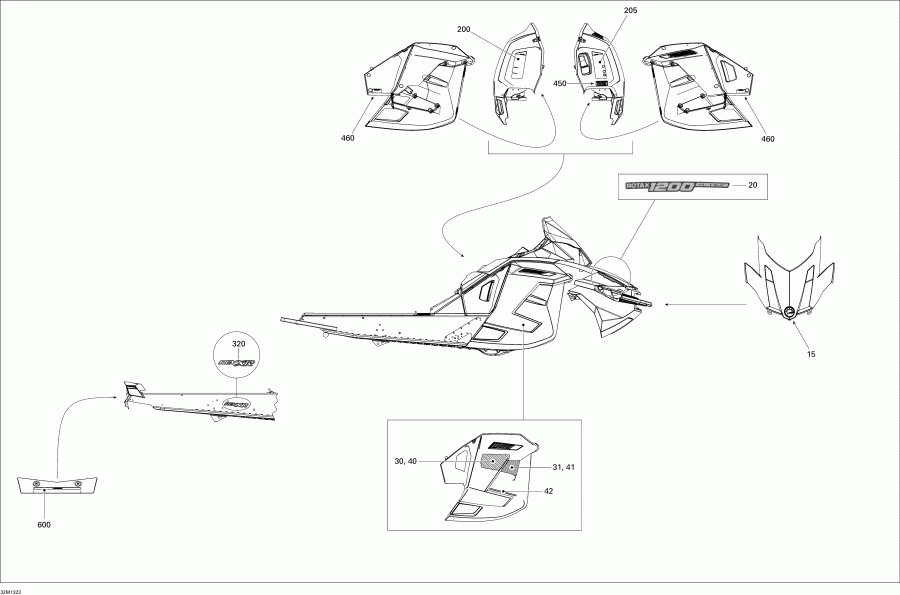 Skidoo  GRAND TOURING LE & SE 1200 XR, 2013 -  Se