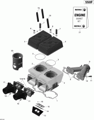01- ,      (01- Cylinder, Exhaust Manifold And Reed Valve)