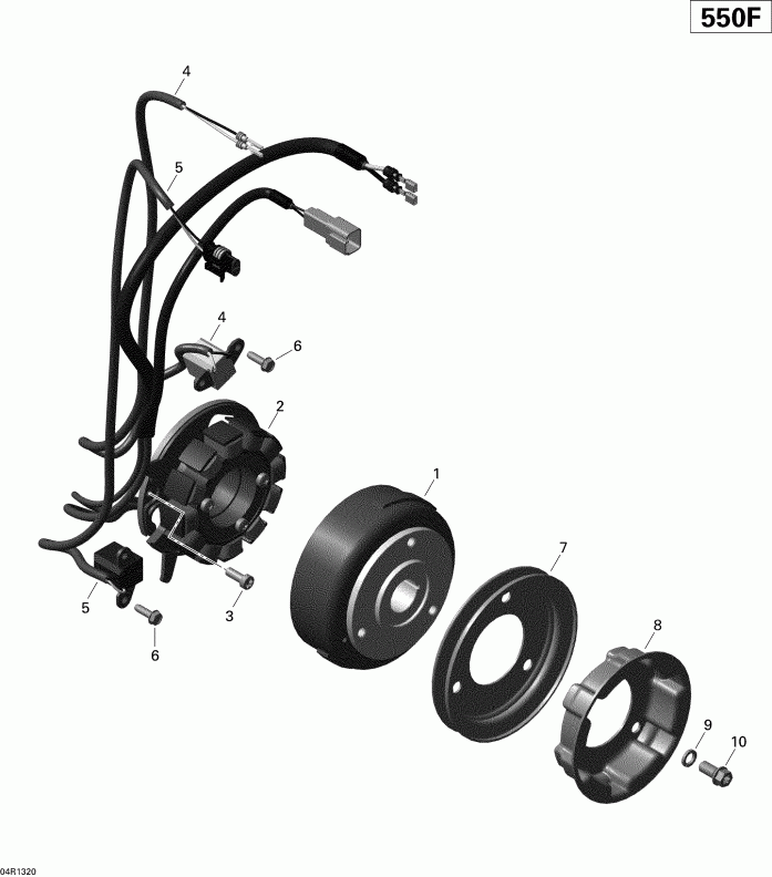 snowmobile  GRAND TOURING SPORT 550F XP, 2013  - Magneto
