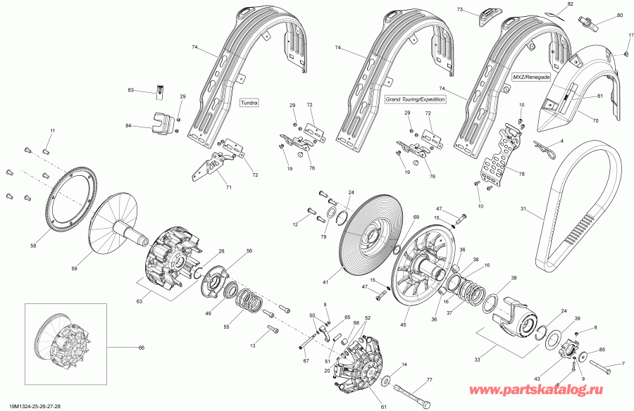 snowmobile SKIDOO - Pulley System