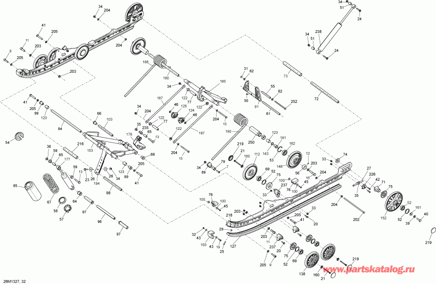    GRAND TOURING SPORT 600 ACE (4-TEMPS) XP, 2013 - Rear Suspension