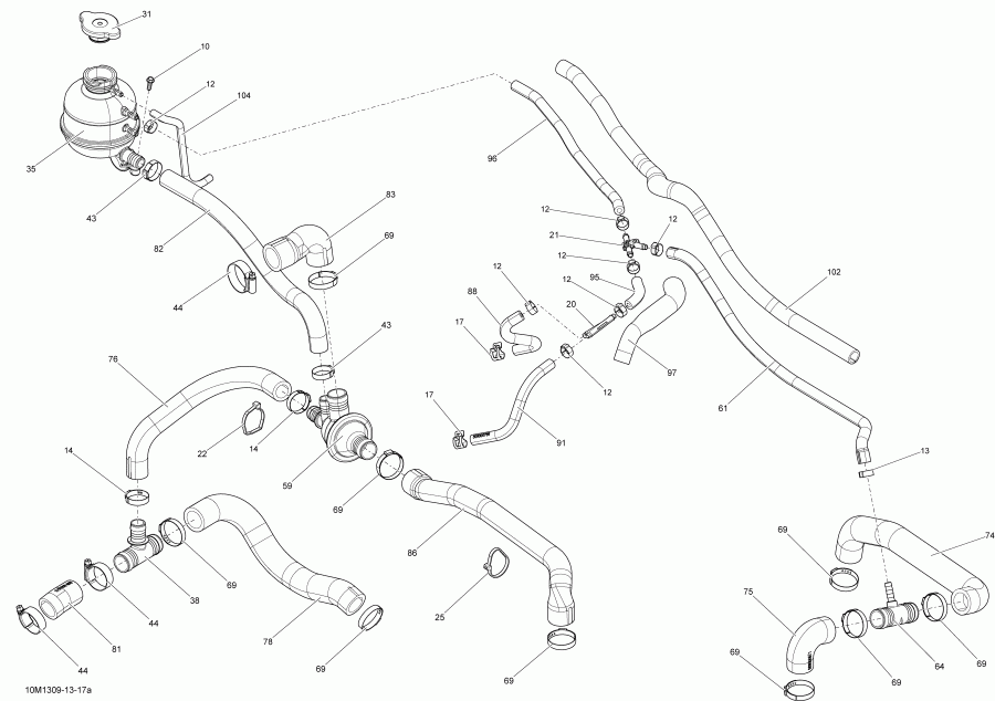  Ski Doo GRAND TOURING SPORT 600 XP, 2013  -  System